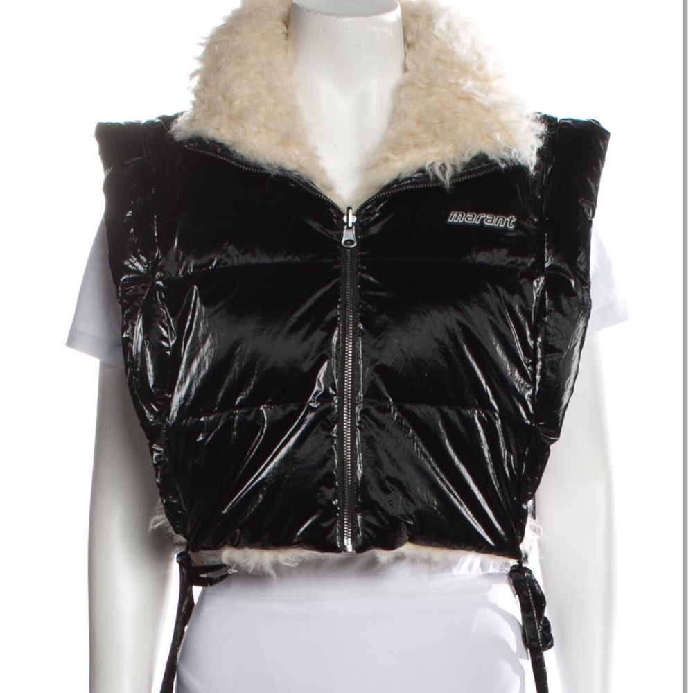 Isabel Marant Black Vest with Fur Inside